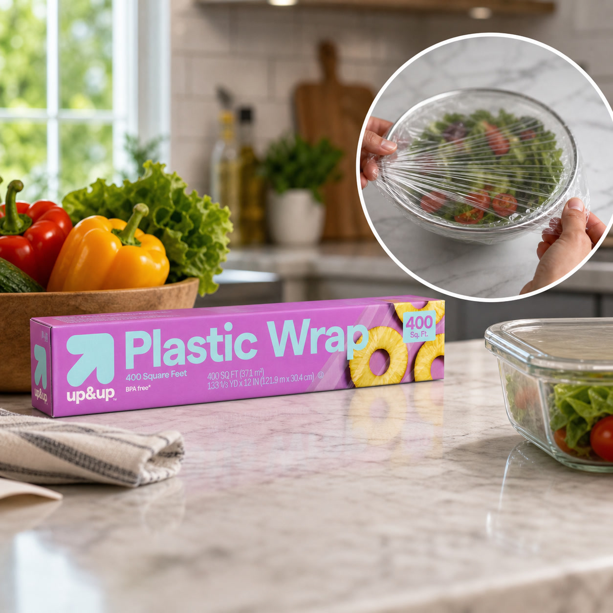 Meal Prep Wraps - Microwave Safe Plastic Food Wrap, Bpa