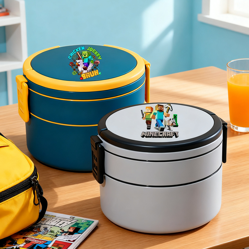 Game Theme Double Layer Lunch  - đánh giá và giá Meal Prep Microwave