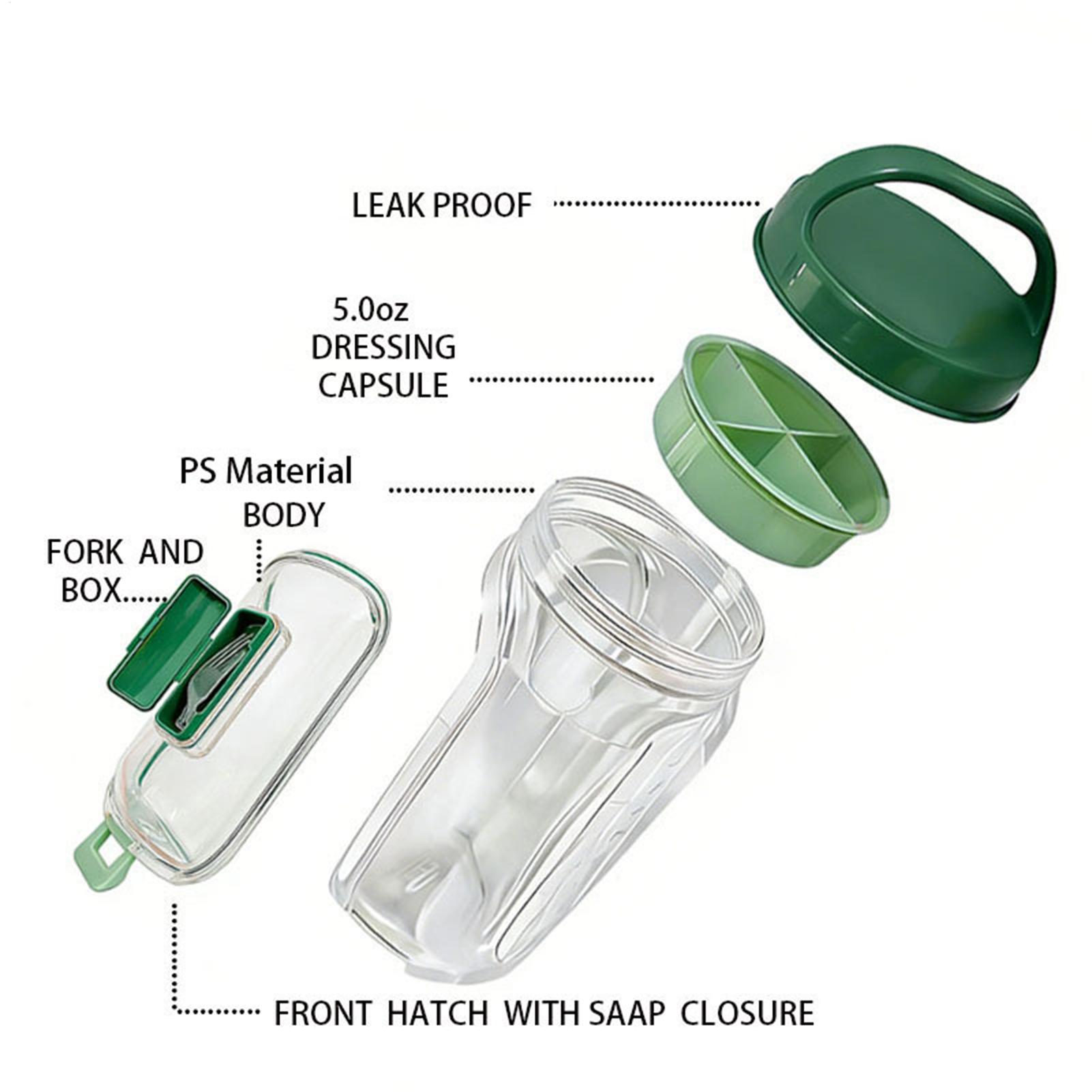 Side-Opening Salad Jar 1000ml  - đánh giá và giá Meal Prep Gym Food