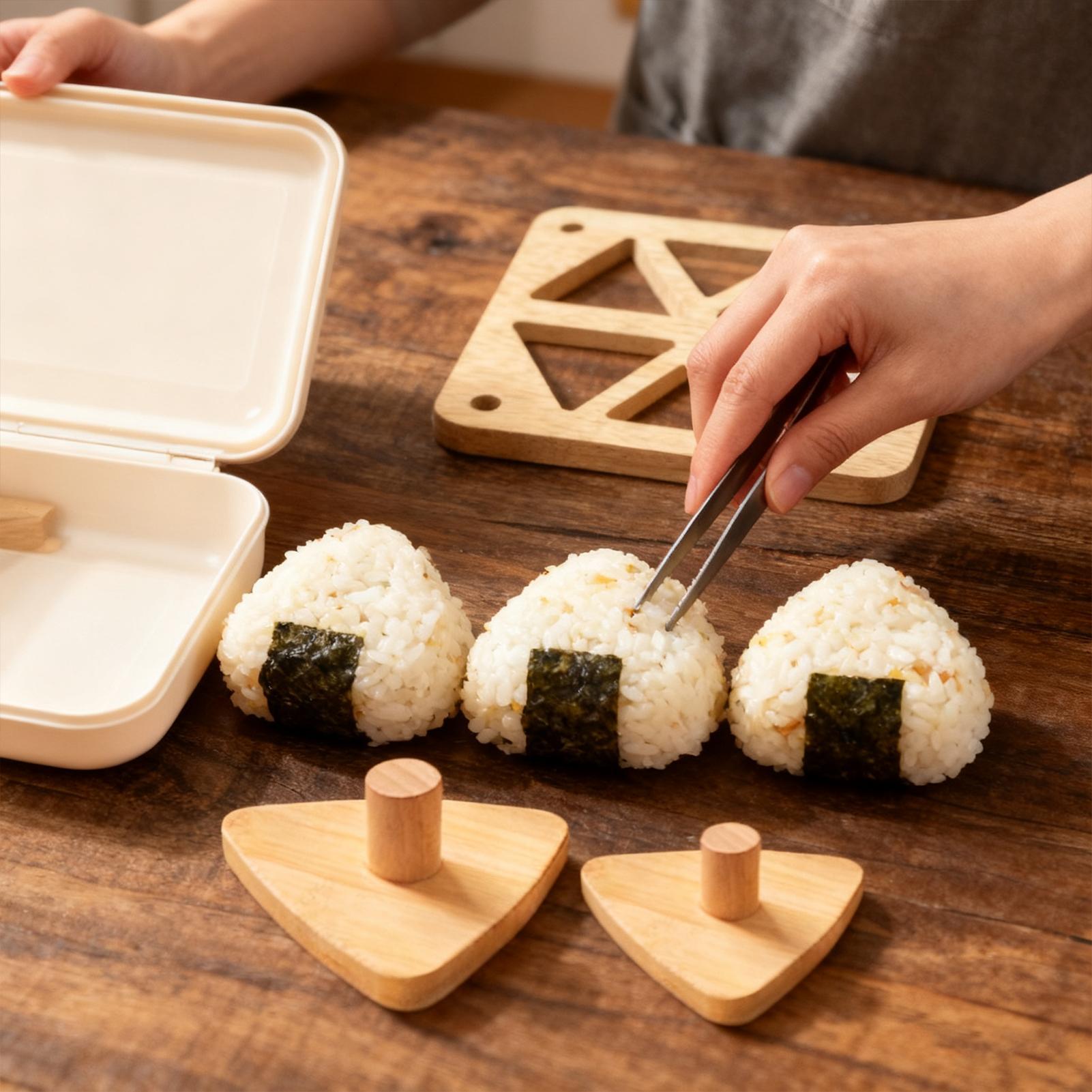 Riceball Mold Classic Wooden N - đánh giá và giá Meal Prep Rice