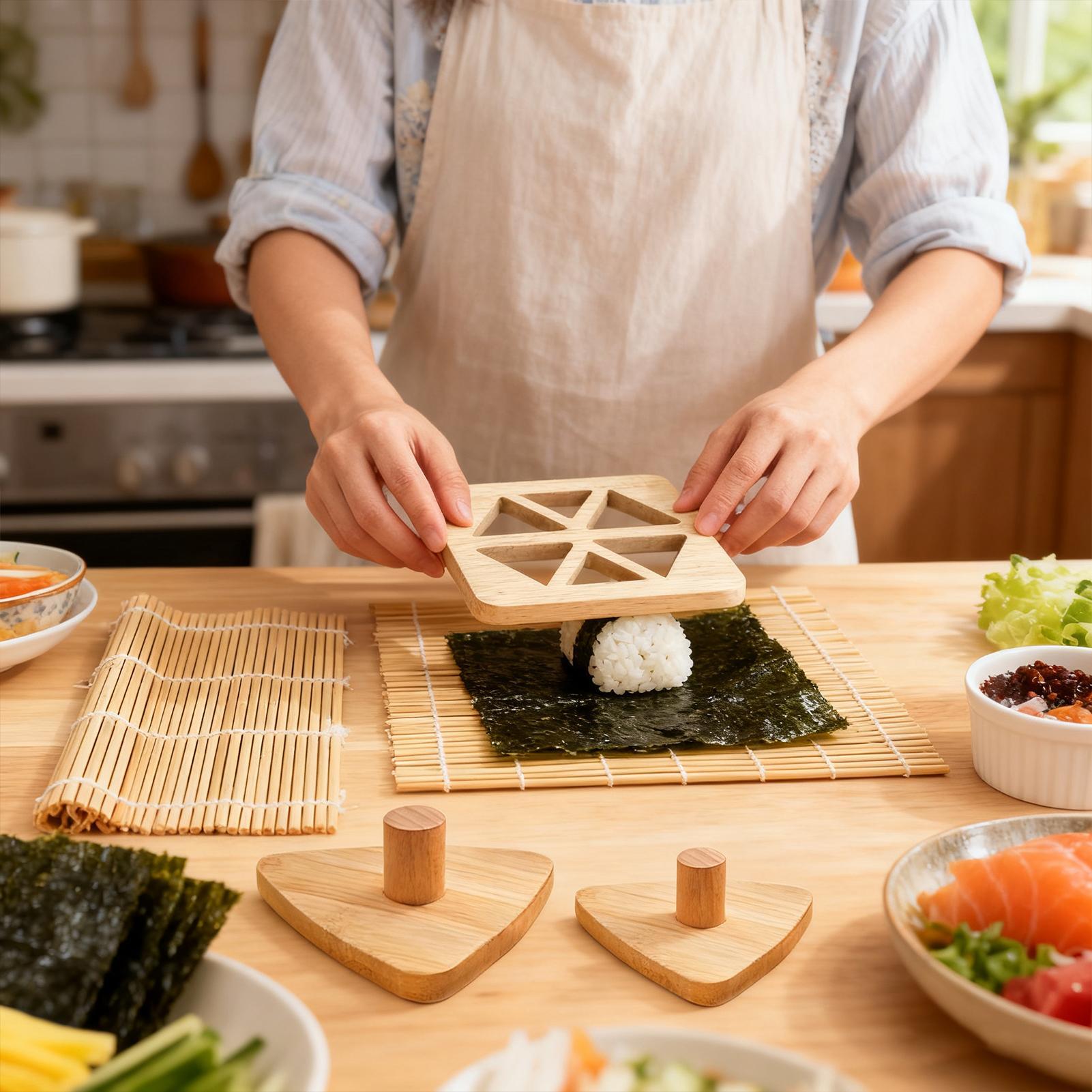 Riceball Mold Classic Wooden N - đánh giá và giá Meal Prep Rice