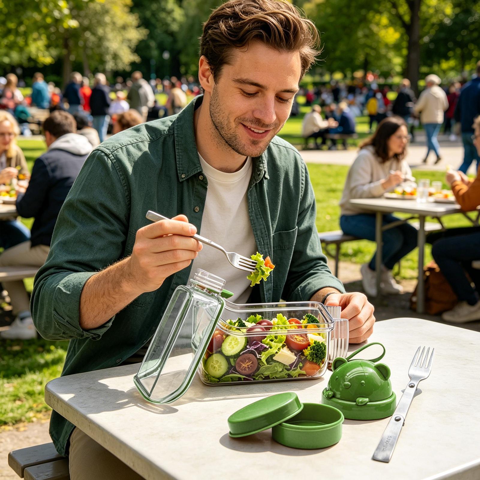Salad Jar Clear Food Organizer - đánh giá và giá Meal Prep Gym Food