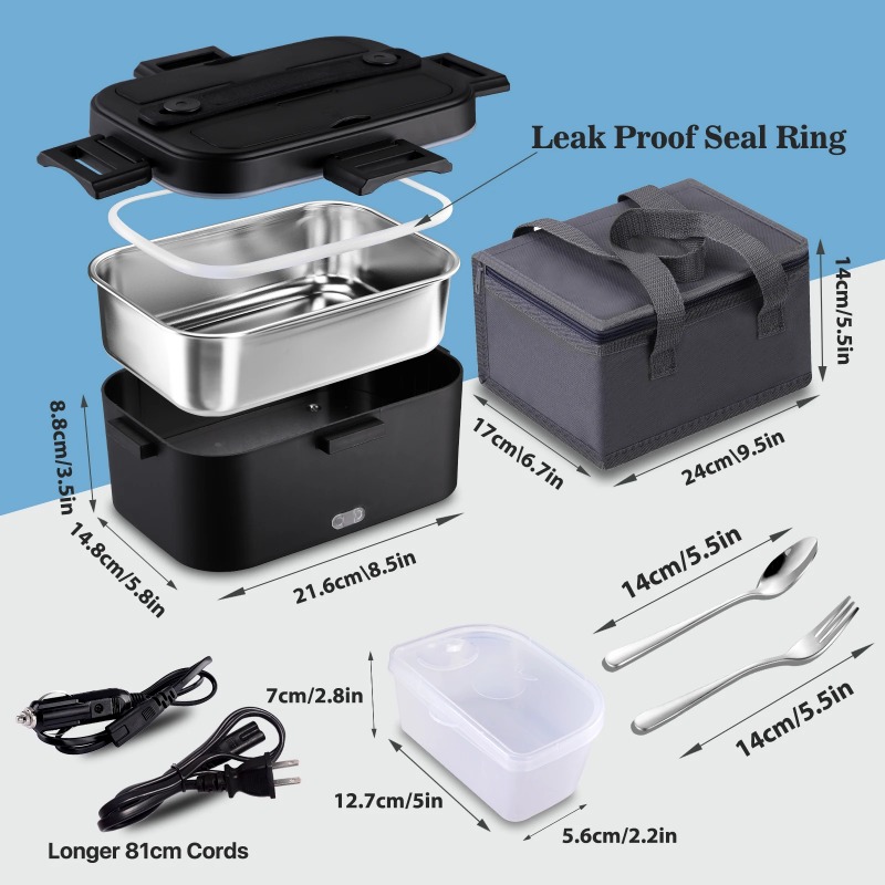Electric Heated Lunch Box 110V - đánh giá và giá Meal Prep Microwave