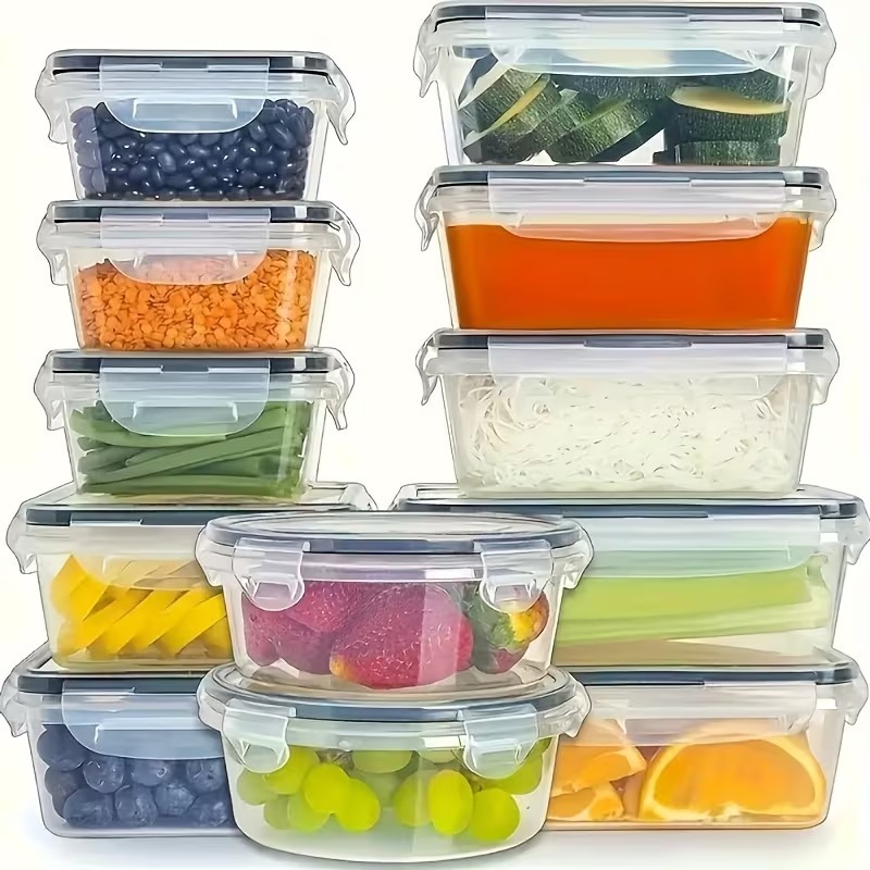 4-Piece Clear Food Storage Con - đánh giá và giá Meal Prep Microwave