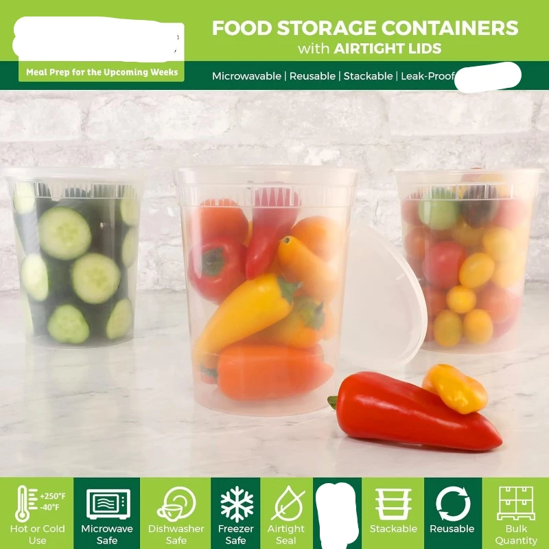 [24 Set] 8oz-32 Oz Plastic Del - đánh giá và giá Meal Prep Microwave