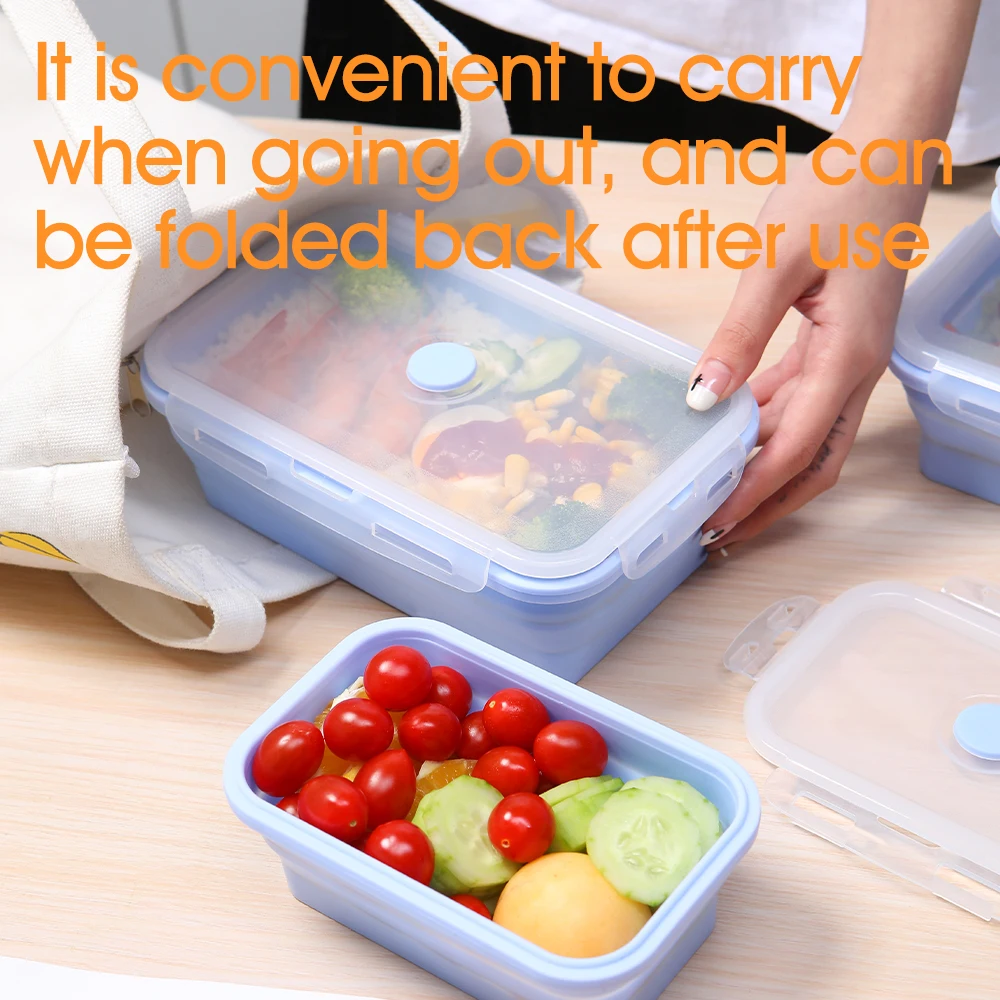 4pcs/set Silicone Rectangle Lu - đánh giá và giá Meal Prep Tupperware