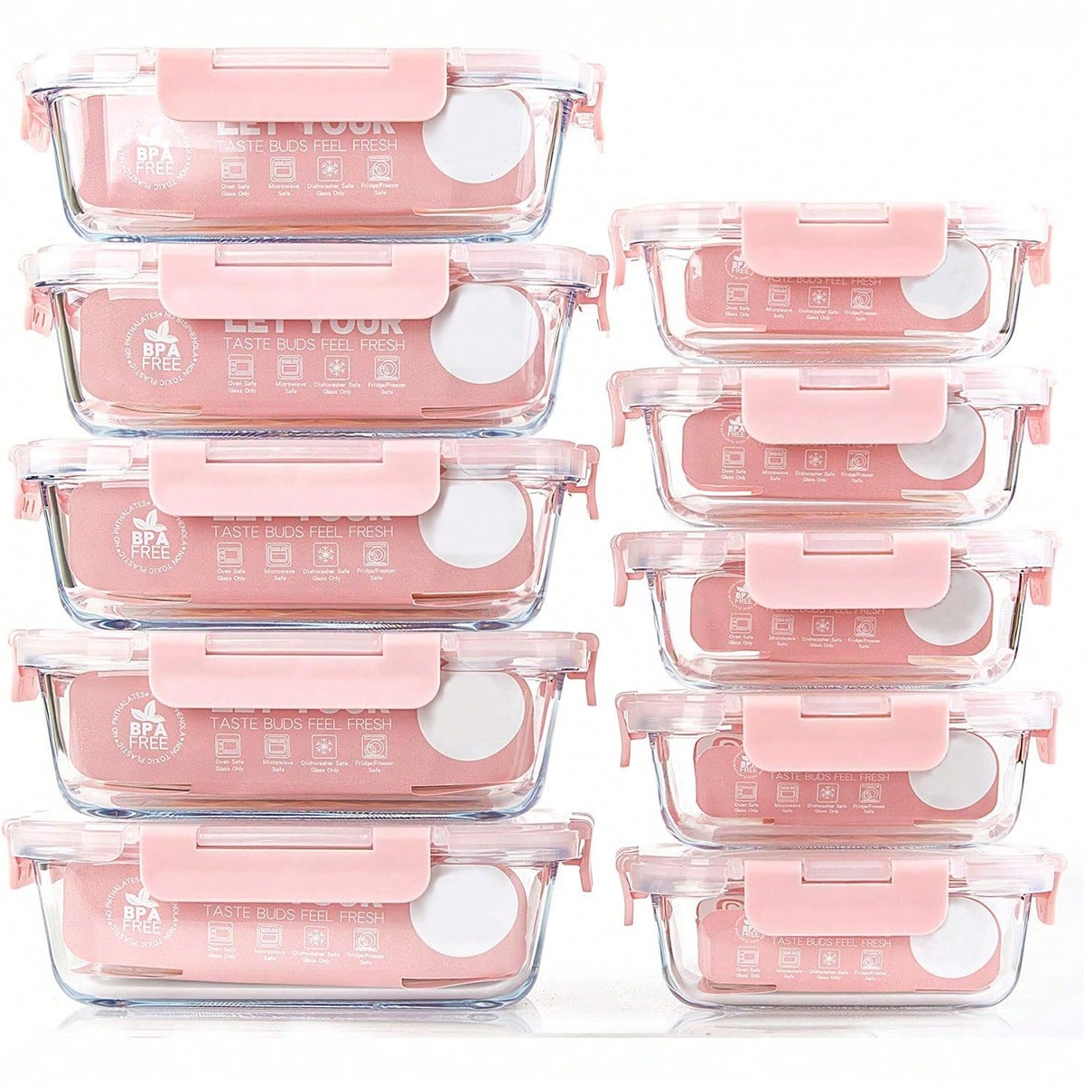 10 Pack Glass Meal Prep Contai - đánh giá và giá Meal Prep Food