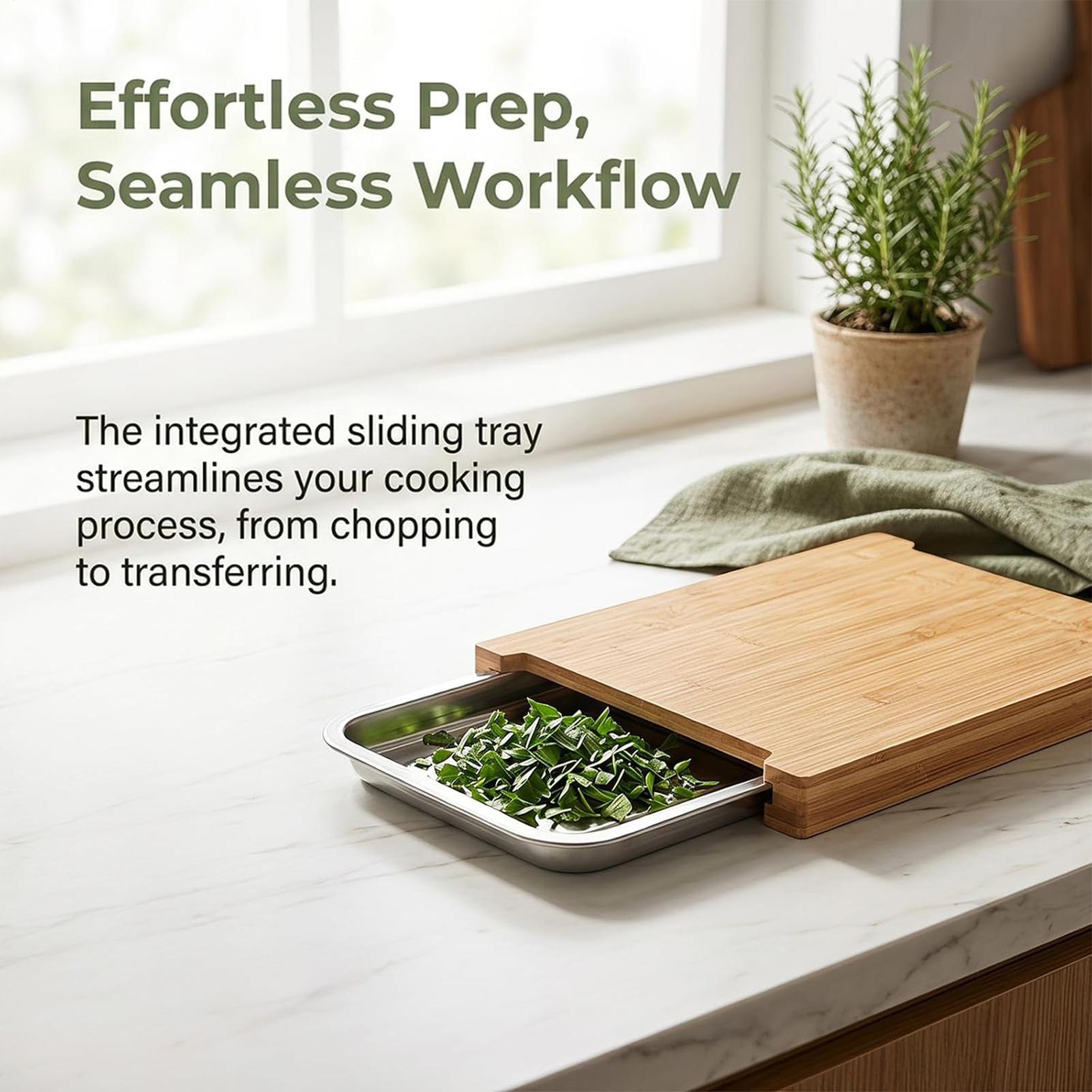 Wooden Cutting Board Non-Slip  - đánh giá và giá Meal Prep Food