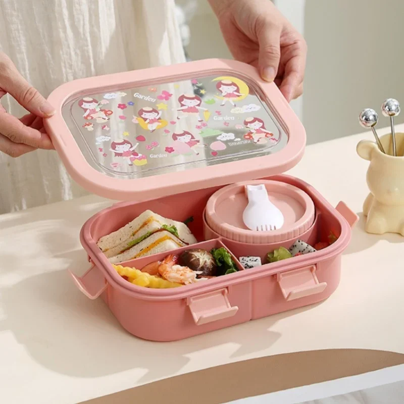 Cartoon Lunch Box of Students  - đánh giá và giá Meal Prep Tupperware