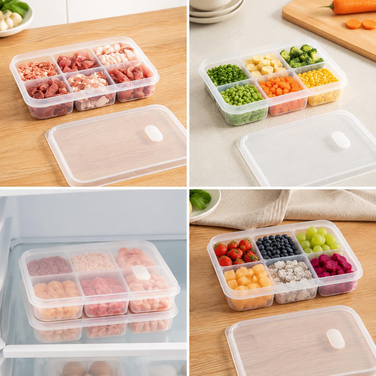 6 Compartment Food Grade Freez - đánh giá và giá Meal Prep Frozen Food