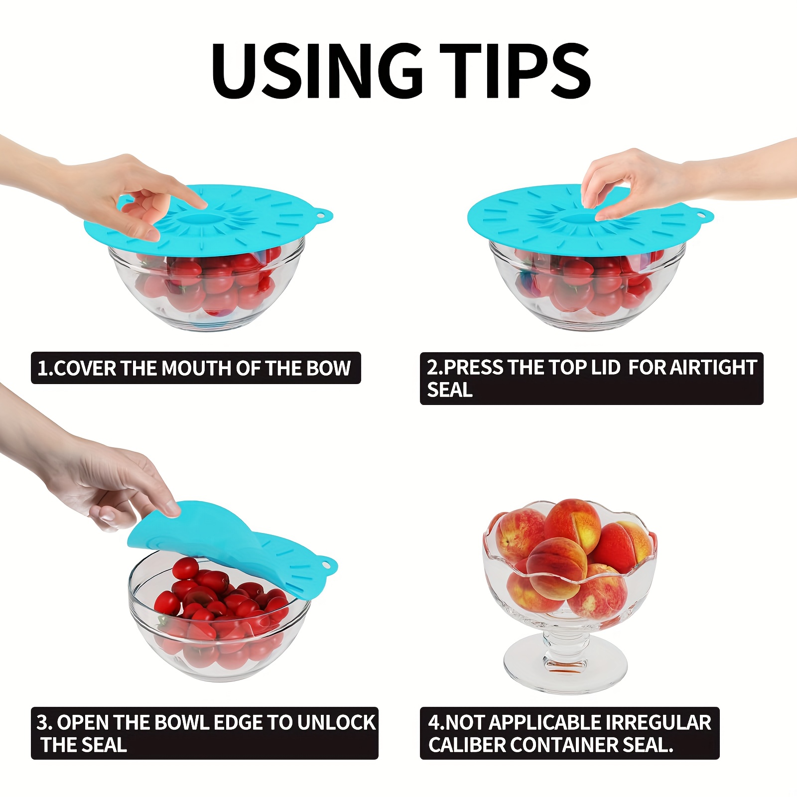 5-Piece Silicone Lids, Heat-Re - đánh giá và giá Meal Prep Microwave