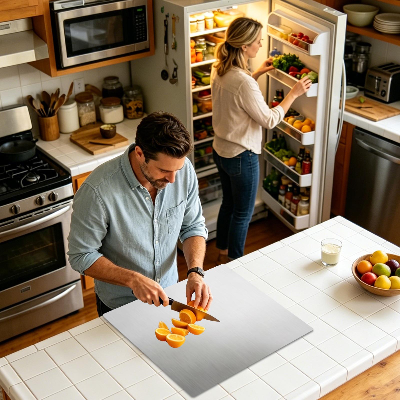 Stainless Cutting Board Dishwa - đánh giá và giá Meal Prep Food