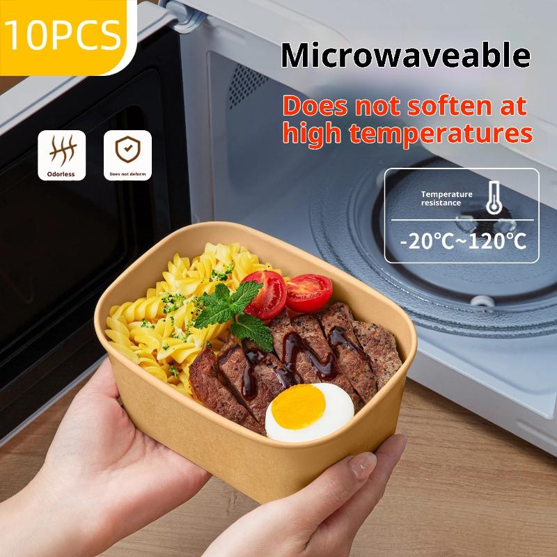 10Pcs Square Disposable Kraft  - đánh giá và giá Meal Prep Gym Food