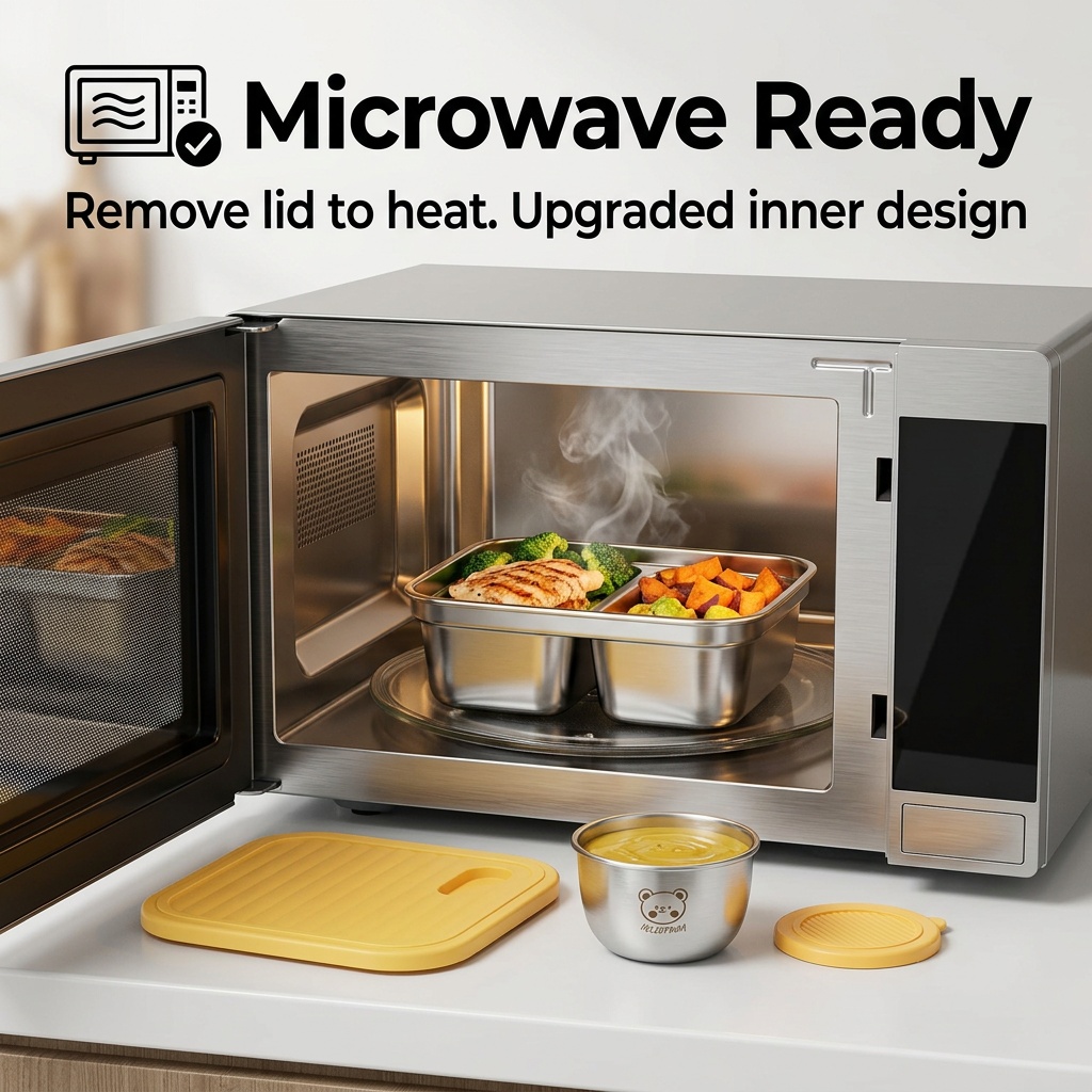 304 Stainless Steel Lunch Cont - đánh giá và giá Meal Prep Microwave