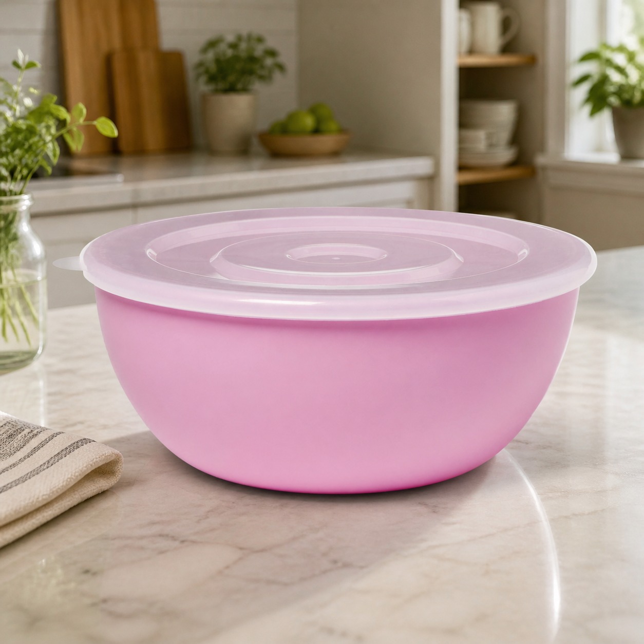 Pink Bowl With Matching Lid, D - đánh giá và giá Meal Prep Food