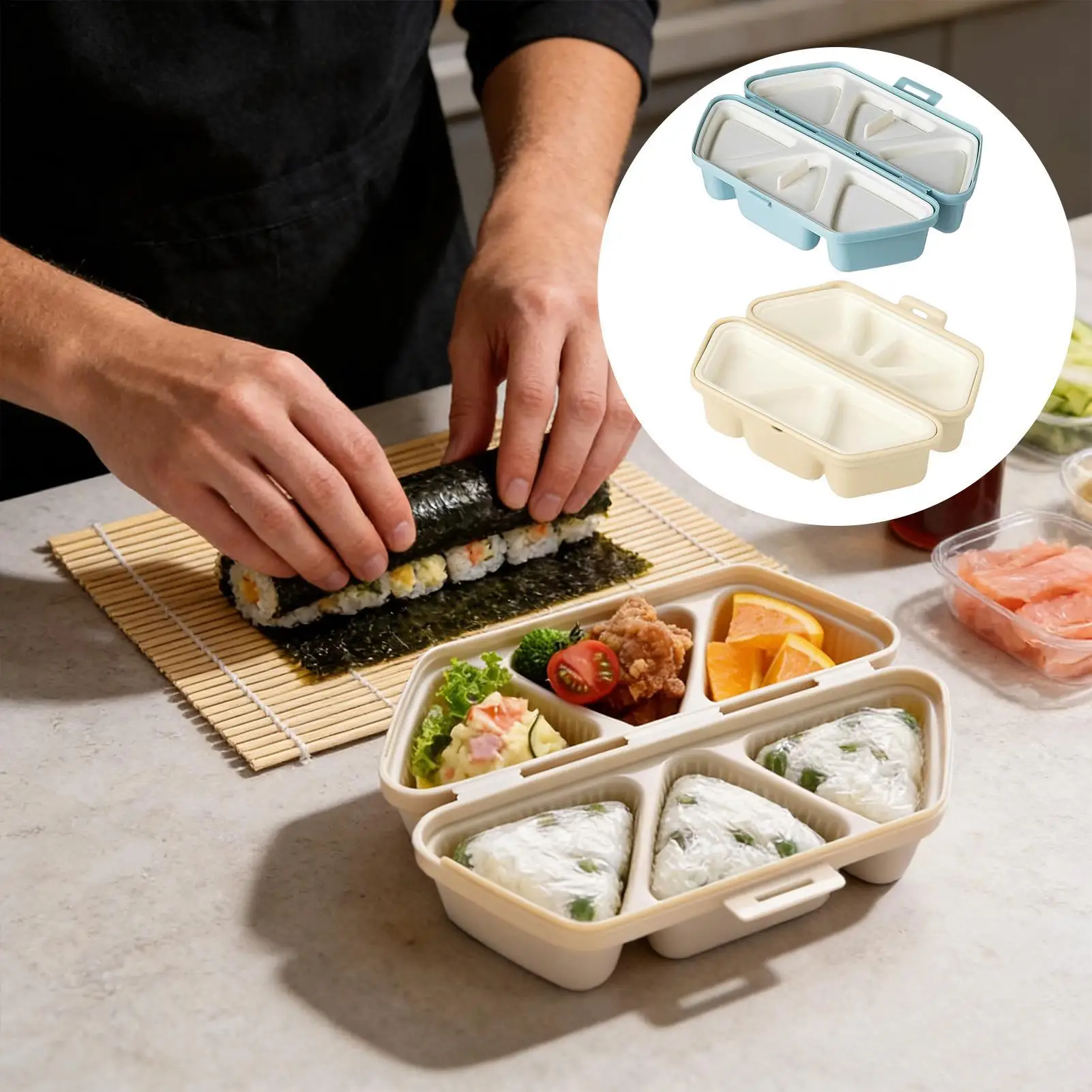 Sushi Mold Maker 6 Cavity Tria - đánh giá và giá Meal Prep Rice