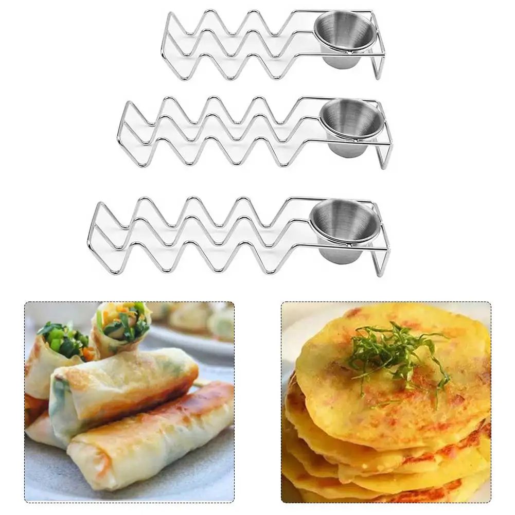 Set Of 4 Stainless Steel Taco  - đánh giá và giá Meal Prep Wraps